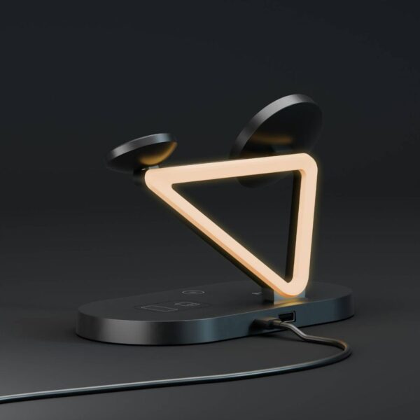 ⁦قاعدة شحن مع إضاءة ليد Levelo 5 In 1 Wireless Charging Pad⁩ - الصورة ⁦2⁩