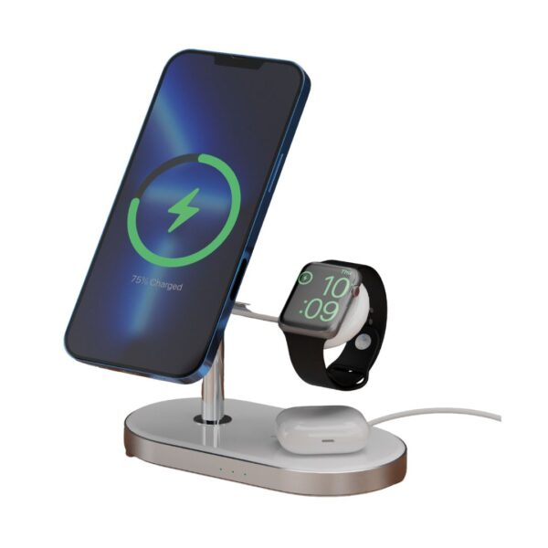 Powerology 3 in 1 MFi Charging Dock with Built-in Apple MagSafe قاعدة شحن