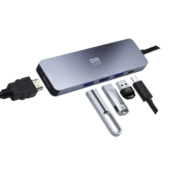 منافذ dm Type-C To 5 Port HUB CHB058