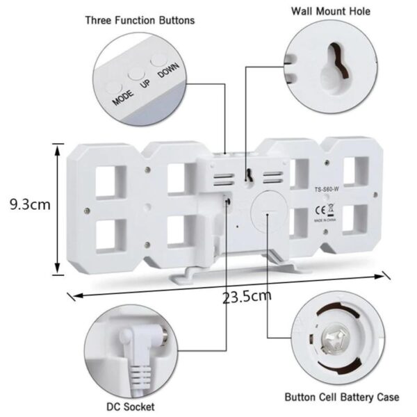 ⁦3D light clock ساعة مضيئة⁩ - الصورة ⁦2⁩