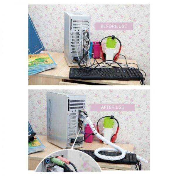 ⁦Cable Management Wire Protector منظم لحماية الاسلاك⁩ - الصورة ⁦2⁩