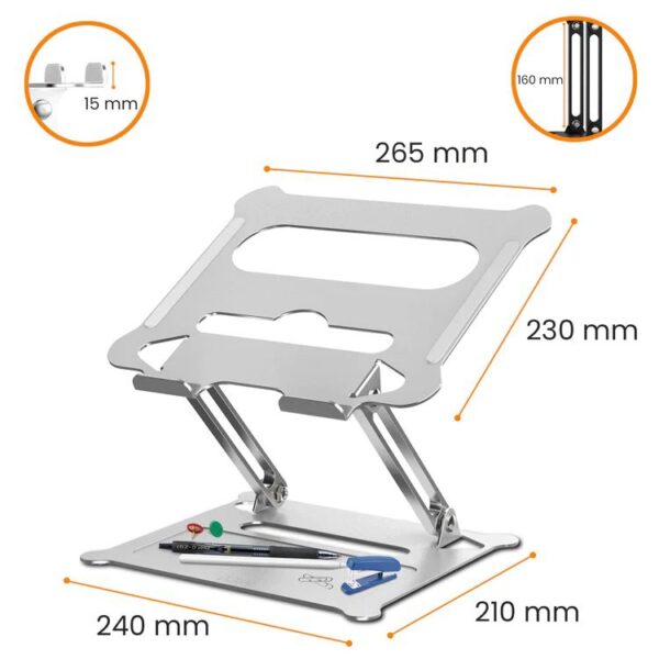 ⁦Douxe Universal Laptop Stand ستاند لابتوب معدني قابل للتعديل⁩ - الصورة ⁦2⁩