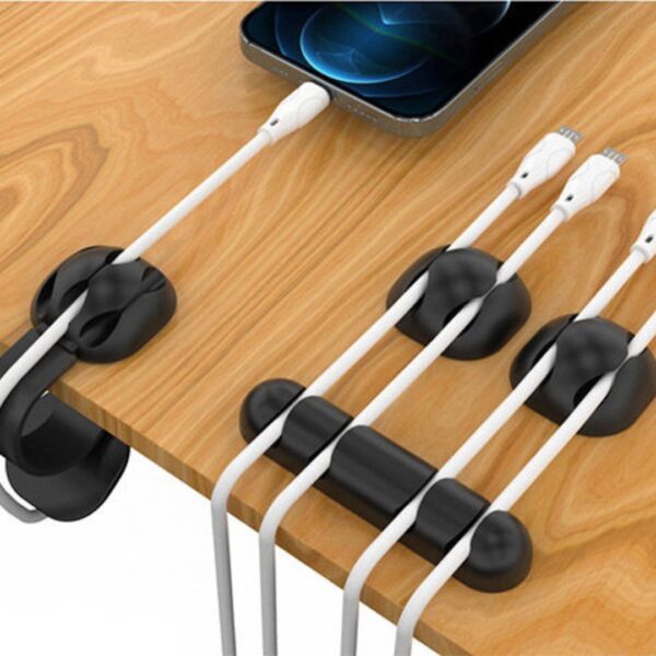 MULTI-PURPOSE SILICONE CABLE CLIPS منظم اسلاك سيلكون لاصق