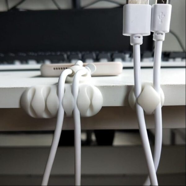 ⁦MULTI-PURPOSE SILICONE CABLE CLIPS منظم اسلاك سيلكون لاصق⁩ - الصورة ⁦3⁩