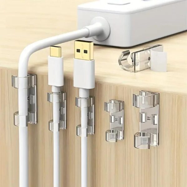 Transparent Cable Clips منظم اسلاك لاصق عدد 20