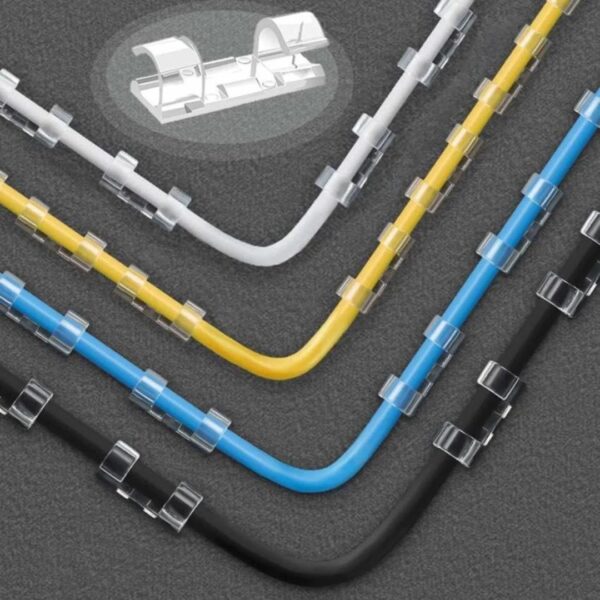 ⁦Transparent Cable Clips منظم اسلاك لاصق عدد 20⁩ - الصورة ⁦4⁩