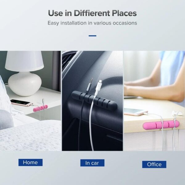 ⁦UGreen Silicone Organizer Flexible Cable Management منظم اسلاك 11 في 1⁩ - الصورة ⁦4⁩