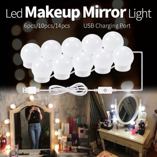 ⁦Vanity mirror light إضاءة مرآة هوليوود⁩ - الصورة ⁦2⁩