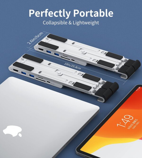 ⁦CHOETECH HUB Laptop Stand with USB C Hub 9 in 1⁩ - الصورة ⁦3⁩