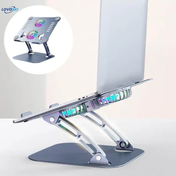 ⁦Laptop Stand With Fan Cooling ستاند لابتوب مع مروحتين تبريد⁩ - الصورة ⁦4⁩